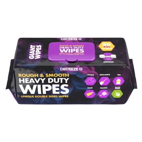 Dirteeze - Rough & Smooth Giant Wipes (Pack of 100 - 38cm x 25cm)