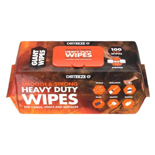Dirteeze - Smooth & Strong Giant Wipes (Pack of 100 - 38cm x 25cm)