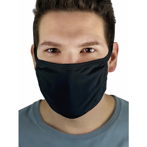 Fruit of the Loom Black Adult face mask (Pack of 5)