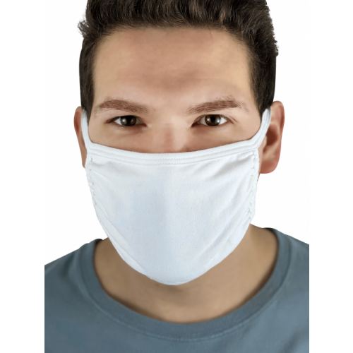 Fruit of the Loom White Adult face mask (Pack of 5)