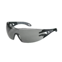 uvex® Pheos PC Grey 23% Lens - Black & Grey Frame - Safety Spectacles EN166, EN172