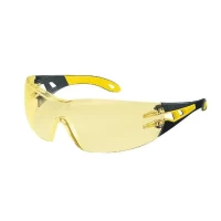 uvex® Pheos PC Amber Lens - Black & Yellow Frame - Safety Spectacles EN166, EN170