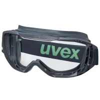 uvex® Megasonic Planet PC Clear Mass Balanced Lens - Anthracite & Jade Frame - Safety Goggles EN166, EN170