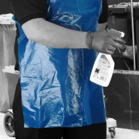 Shield® Blue Standard Length Disposable Aprons Roll of 200 (Box of 5 Rolls) 1000 aprons
