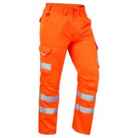 Leo Bideford ISO 20471 Class 1 Orange High Vis Cargo Trouser
