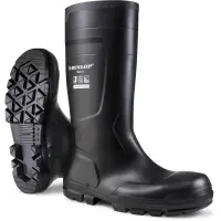 Dunlop Work-It Full Safety PVC Wellington Black S5 SR FO LG