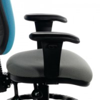Adjustable Arms To Suit CAL250 Operator Chair. Black Soft Feel Rest Pad