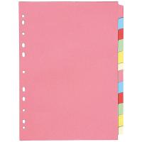 Q-Connect 12-Part Subject Divider Multi-Punched A4 (Pack of 20) KF01515Q