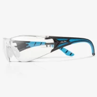 Riley Stream Blue Wraparound Anti-Scratch Anti-Fog Glasses Safety Glasses – Clear