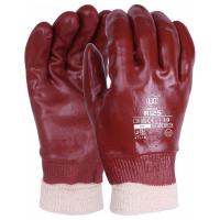 UCI R125 Red PVC Knitwrist Glove  (Pk 12)