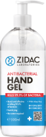 Zidac Laboratories Alcohol Hand Sanitiser Gel - 500ml Pump Top (EN1276)