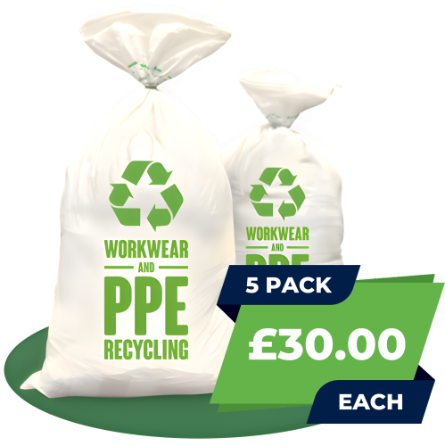 Workwear & PPE Recycling Sacks (90 x 50cm) x 5