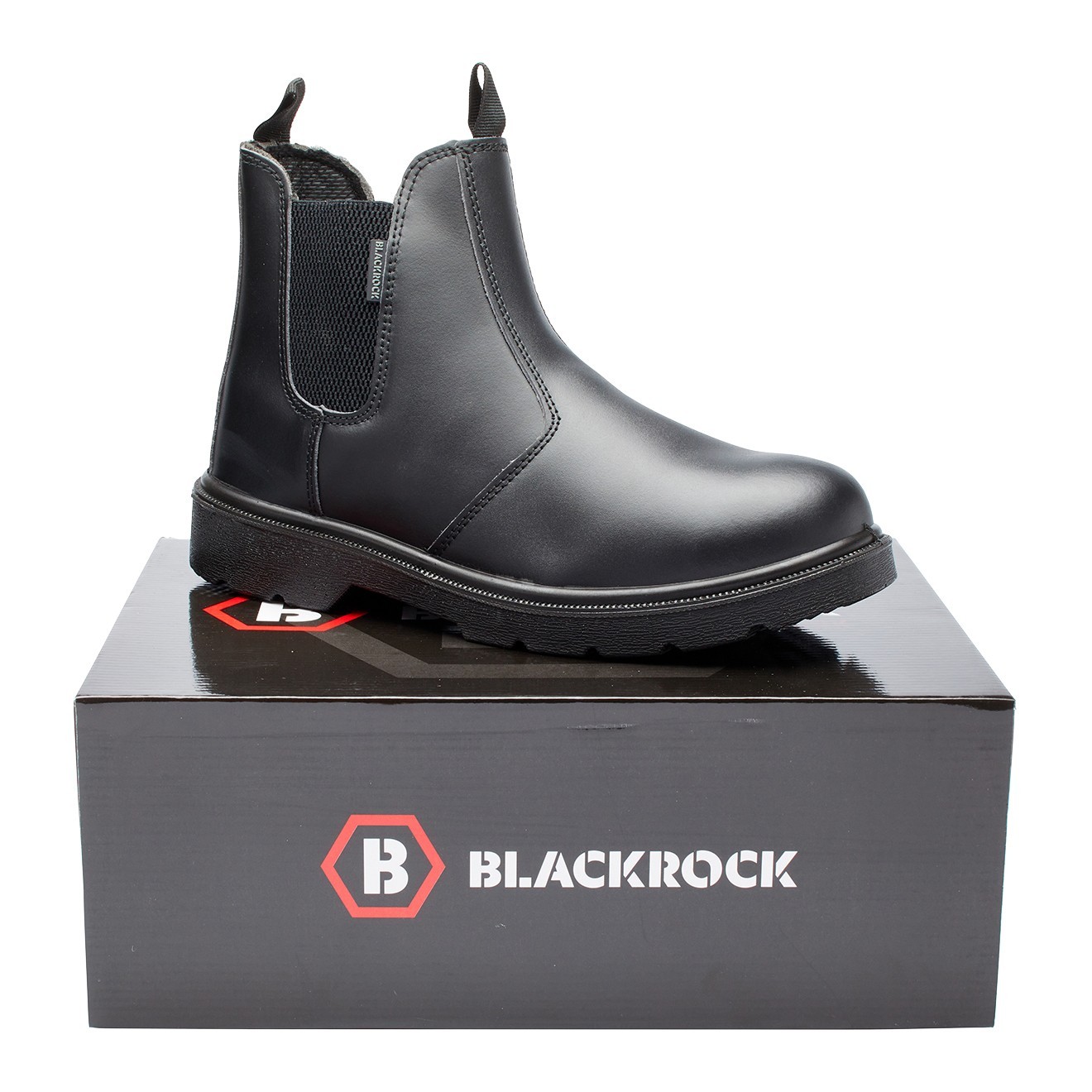 Blackrock Safety Dealer laarzen in donkerbruin met stalen neus en beschermende tussenzool van staal, werklaarzen met stalen neus, ideaal voor bouw