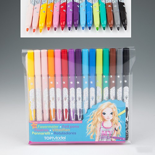 TOPModel Felt Tip Marker Pens 15 colours