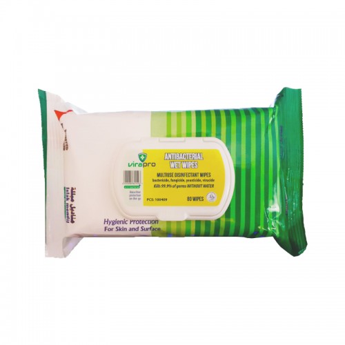 ViraPro Anti-Bacterial cleaning wipes 99.9% safe, 80pack