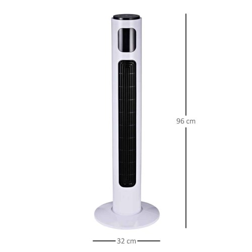 Homcom Oscillating Tower Air Fan 38 inch White 1223100034