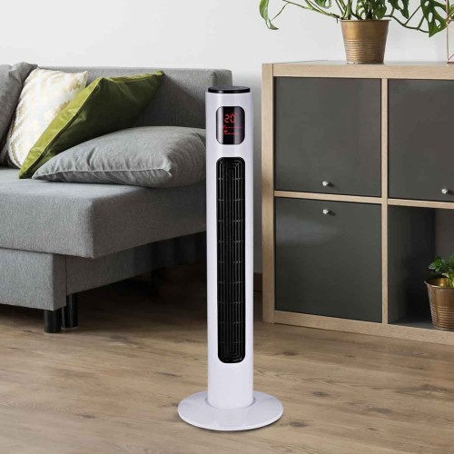 Homcom Oscillating Tower Air Fan 38 inch White 1223100034