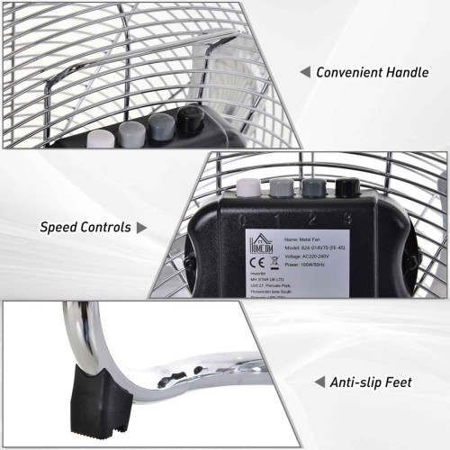 Homcom Large 100W Metal Fan 1223100037