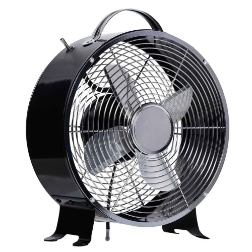 Homcom Portable Desktop Metal Fan 26cm Black 1223100038
