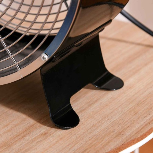 Homcom Portable Desktop Metal Fan 26cm Black 1223100038