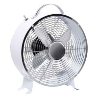 Homcom Portable Desktop Metal Fan 26cm White 1223100039