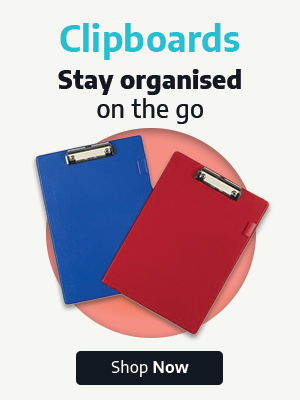 Blue and red clipboards