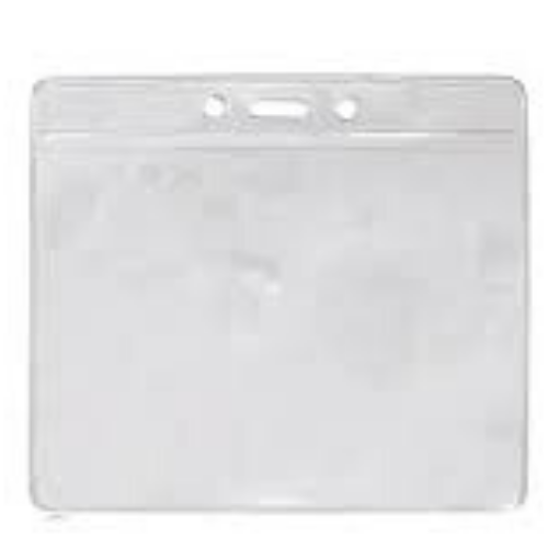Vinyl Badge Holder with Colour Top - Clear - Landscape - Max Insert 92 x 111mm