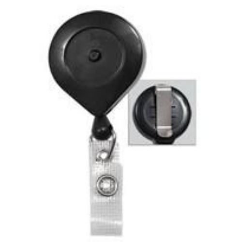 Smart Badge Reel With Locking / Releasing Button - Black