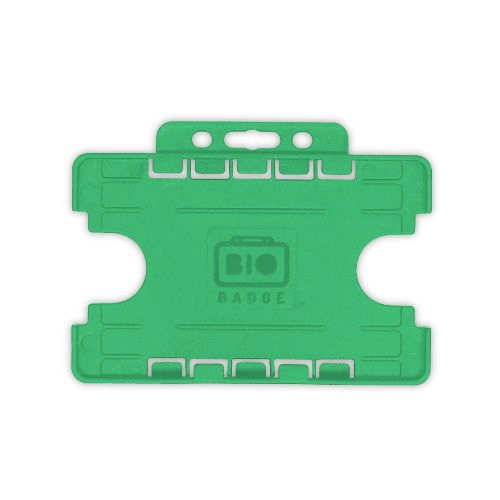 Light Green Dual-Sided BIOBADGE Open Faced ID Card Holders - Landscape (Pack of 100)