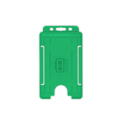 Light Green Single-Sided BIOBADGE Open Faced ID Card Holders - Portrait (Pack of 100)