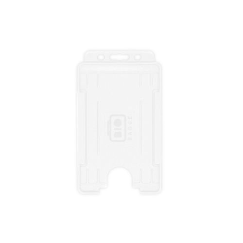 White Single-Sided BIOBADGE Open Faced ID Card Holders - Portrait (Pack of 100)