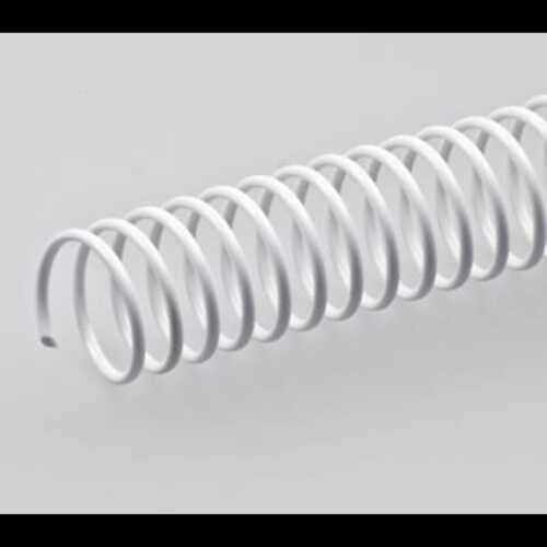 14mm 4:1 Pitch Spiral Coil White - 100 BOX QTY
