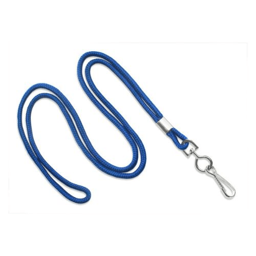 Royal Blue 3 mm Classic Round Lanyard with Metal Swivel Hook