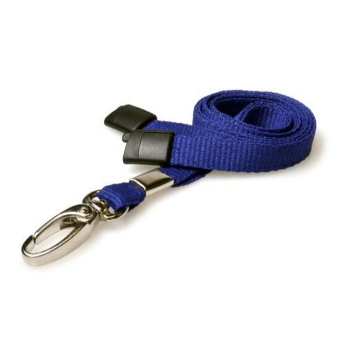 Navy Blue Breakaway Lanyards With Metal Lobster Clip