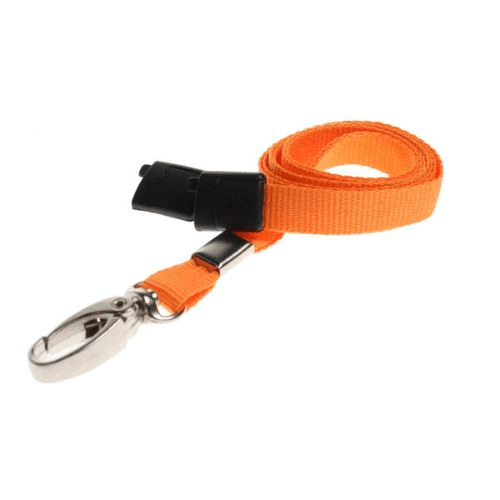 Orange Breakaway Lanyards With Metal Lobster Clip