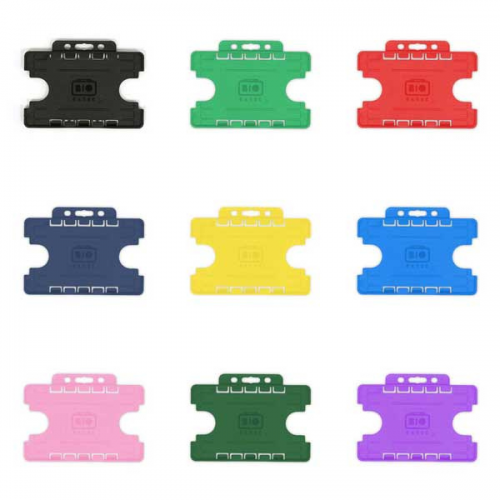 Single-Sided BIOBADGE Open Faced ID Card Holders - Landscape (Pack of 100)