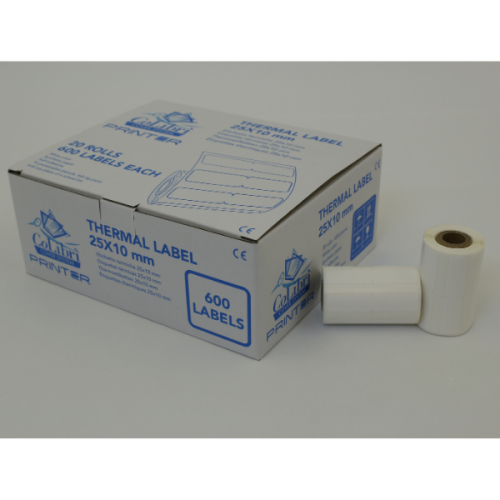 CoLibri Printer Labels 25 x 10mm - 600 Labels Per Roll