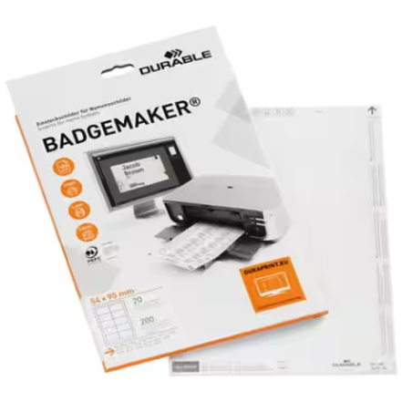 Durable Badgemaker Insert Sheets A6 105x148mm (Pack of 80)