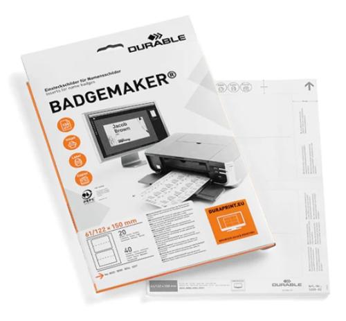 Durable Table Place Name Holder Inserts 61x150mm (Pack of 40)