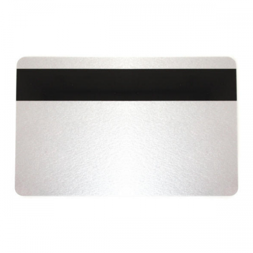 Silver 760 Micron Cards with 2750oe Hi-Co Magnetic Stripe, Coloured Core - Pack of 100
