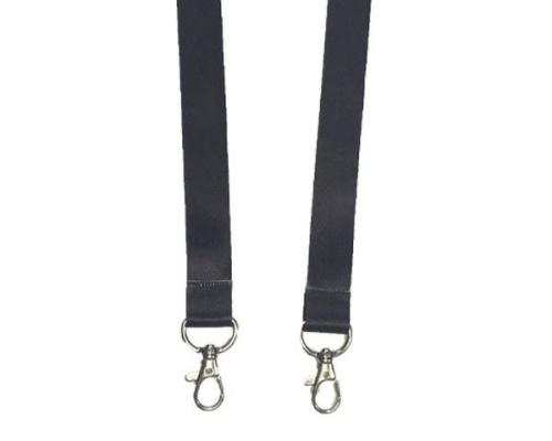 15mm Black Events Double Clip Lanyards with Metal Trigger Clip