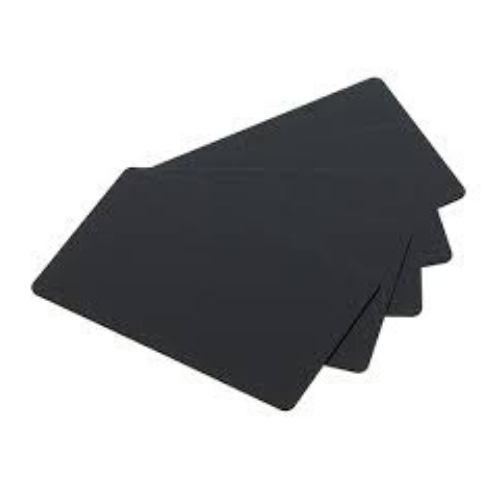 PVC Blank Matt Black Long Cards - 20 Mil - 50x120mm