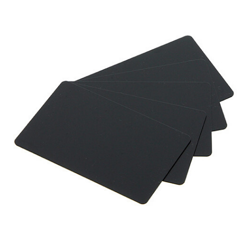 PVC Blank Matt Black Long Cards - 20 Mil - 50x150mm