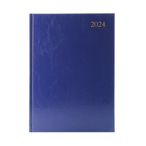 ValueX Diary A4 Day Per Page 2024 Blue - BUSA41 Blue