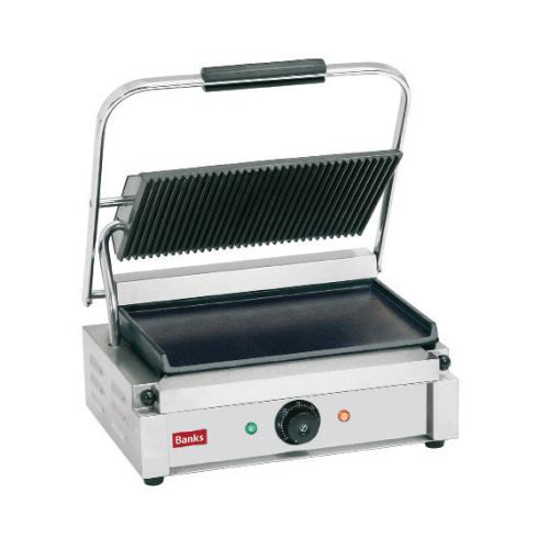 BANKS PCG-RF PANINI GRILL RIBBED TOP FLAT BOTTOM (SPG33)