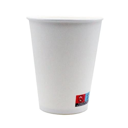 12oz White PE Single Wall Hot Cup 20x50