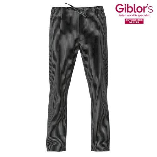 Giblors Enrico Black Pinstripe Trousers