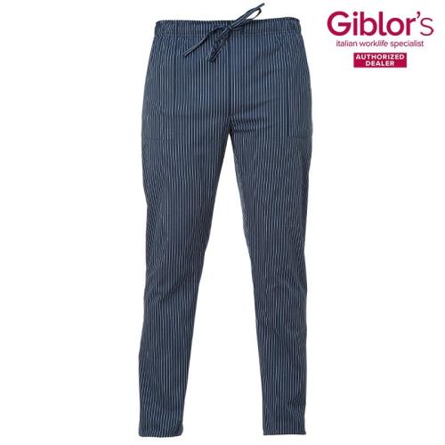 Giblors Enrico Blue Pinstripe Trousers