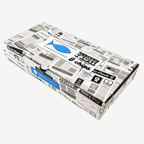 Large Fish & Chip Biodegradable Corrugated (100pc)