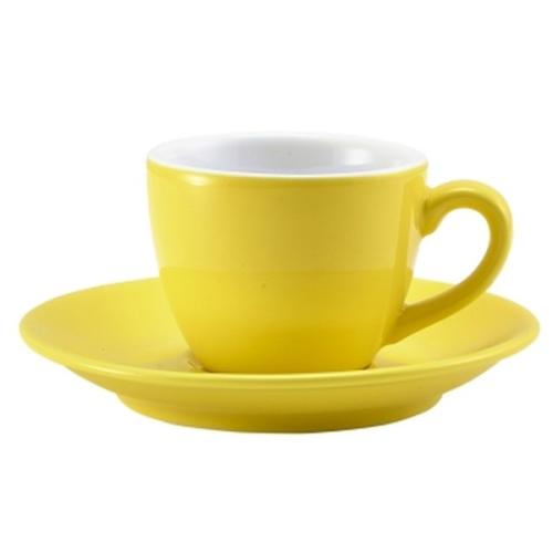 Genware Porcelain Yellow Saucer 12cm475